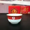 Presentes de Jingdezhen para Aniversário Presentes de Lembrança Tigelas de Longevidade Presentes para Aniversários de Idosos Tigelas de Agradecimento com Tiaoyi Shenghuo