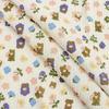 Suministro de Tela Crepé Estampada de Doble Capa con Estampado de Flores de Oso, Tela para Baberos de Bebé, Pijamas y Monos