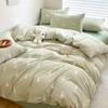 Classe A Nude Lavagem Do Sono Algodão Conjunto De Quatro Peças ins Fresh Puro Lençol De Cama Capa De Colcha Roupas De Cama Roupas De Cama Conjunto De Três Peças