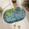 Alfombra de baño ovalada transfronteriza, alfombrilla antideslizante para baño, felpudo de tierra de diatomeas, alfombrilla absorbente, alfombra, alfombrilla para pies de baño y WC