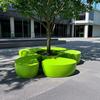 Asientos para Piscina de Árbol de Fibra de Vidrio, Taburetes para Árbol de Paisaje de Jardín al Aire Libre y Parques, Sillas Cuadradas para Maceteros con Forma Especial para Centros Comerciales, Personalizado