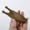 Raspador de Nariz de Sándalo Verde Masajeador Caracol Palo para Tendones Raspador Puente Nasal de Arena Belleza Ocular Masaje Desobstrucción Tablero de Masaje de Dos Dientes