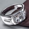 Novo anel masculino anel masculino dominador moda anel de diamante anel de diamante simulação anel masculino 925 banhado a platina anel de moissanita atacado