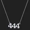 El Número Angelical Más Vendido de Amazon, No se Desvanece, 000-999, Acero de Titanio Acero Inoxidable, Joyería Collar para Apilar