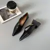 Sapatos de salto alto Mary Jane retrô estilo francês, bico fino, decotados, para mulheres, nova coleção outono 2026, com uma única tira