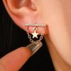 Brincos de Estrela e Lua da Moda Europeus e Americanos Atravessando Fronteiras Mais Vendidos Brincos com Franjas Simples Elegantes Versáteis para Mulheres Brincos