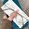 Novo estilo coreano armação de metal óculos de leitura literária senhoras retro anti-luz azul óculos de velhice desfile de moda óculos de flores jovens