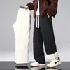 Pantalones de Chándal Rectos de Cachemir con Grafeno Ultrasónico para Hombre, Otoño e Invierno, Terciopelo Grueso, a Prueba de Frío y Cálidos, Pantalones Casuales