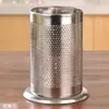 Soporte engrosado de acero inoxidable para palillos para restaurantes, uso comercial, tienda de té con leche, mostrador de bar, caja de almacenamiento, jaula escurridora para palillos, portacubiertos