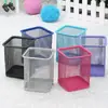 Suporte de Mesa de Metal Moderno e Criativo Combinação de Suporte de Caneta de Malha de Arame Quadrado Redondo Combinação Suporte de Caneta de Malha Redonda