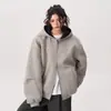 Sudadera con capucha y doble cremallera nueva de primavera para hombre, chaqueta americana de peso pesado, chaqueta casual guapa, cárdigan de color contrastante para pareja