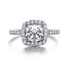 Anillo transfronterizo europeo y americano, anillo de esmeralda de plata esterlina S925 con diamantes repletos, conjunto de joyas de anillo cuadrado de alta calidad