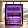 Venta al por mayor de fábrica para sala de sauna, sala de sauna doble para exteriores, sala de sauna de madera maciza, entrega directa del fabricante, sauna sin agua