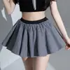 Falda midi blanca para mujer, nueva colección primavera/verano 2026, de cintura alta, adecuada para figuras petite, falda acampanada sexy de línea A, falda corta a cuadros