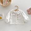 Abrigo de estilo extranjero para niñas de 0 a 5 años, ropa de otoño para niños de Corea del Sur, cárdigan bordado, ropa de otoño para niñas AY632