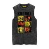 Kill Bill Kill Bill La Novia Hombres película desgastada lavada vintage batik camiseta sin mangas