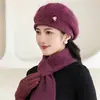 Sombreros para mujeres de mediana edad y ancianas, sombrero cálido de invierno para mamá, grueso con terciopelo, sombrero tipo cubo para personas mayores, abuela, sombrero de lana tejido para señora mayor