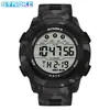 Reloj electrónico de camuflaje SYNOKE nueva versión mejorada para natación impermeable para hombre deportes al aire libre pantalla grande luminoso moda moda