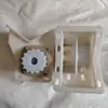 Tianyi Sembradora de Trigo y Soya Partes Caja de Semillas con Tapa Acero Inoxidable Anti-Contaminación Madera
