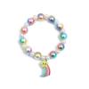 Nueva versión coreana de pulsera de dibujos animados de moda a color, perla de imitación, joyería para niñas, fabricantes, venta al por mayor al contado