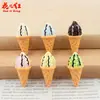 Nova Série de Sorvete Soft Serve Brinquedo Alimentício Artesanal DIY Cola de Creme Acessórios de Resina Charms Pingentes Decorações Enfeites