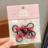 Gomas para el Cabello Rojas de Lunares para Año Nuevo Infantil, Pequeñas Gomas del Tamaño de un Pulgar, Bandas Elásticas que No Dañan el Cabello, Lindos Accesorios para el Cabello de Bebé