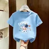 Ropa de Verano Versátil Elegante Casual Holgada de Algodón Puro para Niños 2026 Nuevo Estilo de Verano Camisetas de Manga Corta para Niños Camiseta de Manga Corta