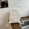 Bolso de Hombro Doble con Patrón de Estrellas para Mujer 2026 Nuevo Dulce Diseño de Nicho Sentido Mochila para Estudiante Moda Bolso Cruzado Mochila