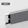 Rodapé de Liga de Alumínio 6cm Fino Minimalista com Arco Borda Reta Rodapé 4 Novos Estilos Rodapé com Arco Borda Reta
