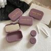 Estuche para lentes de contacto color macarrón, bonito estuche para pupilas, portátil, compacto, estilo coreano, caja de almacenamiento de alta gama.
