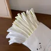 Calcetines Blancos de Rizo para Mujer Calcetines de Media Caña Algodón Puro Ins Calcetines de Confinamiento de Moda Algodón Puro Calcetines Holgados Medias sin Costuras Estilo Japonés