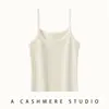Camisola de punto de cachemira, nuevo chaleco de moda para mujer de color liso con doble tirante, corte ajustado, capa interior cálida, elegante y moderno