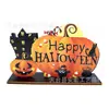 Decorações de madeira para o Halloween transfronteiriças DIY ornamentos decorativos criativos atmosfera de festa de Halloween decorações de mesa