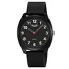 Reloj de Cuarzo Momentum Resistente al Agua 50m para Hombres y Mujeres, Esfera Grande Simple, Correa de Silicona, Reloj Deportivo para Estudiantes