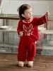 Conjunto de Roupas para Bebê Primavera e Outono, Roupa de Primavera para Meninas Bebês, Roupa Formal para Lua de Mel e Primeiro Aniversário, Roupa de Ano Novo para Crianças Pequenas, Conjunto de Duas Peças