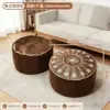 Puff Pudunna, capa de sofá preenchida com roupas velhas, almofada de chão para sala de estar e quarto, puff, banquinho baixo, banquinho preguiçoso