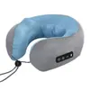 Almohada de masaje en forma de U, masajeador multifuncional de viaje, masajeador eléctrico, almohada de masaje para la columna cervical, almohada para uso en coche y hogar