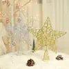 Arte de Hierro Navideño Adhesivo Estrella para la Punta del Árbol Decoración de Árbol de Navidad Adorno Colgante Estrella de Cinco Puntas Tridimensional Decoración Estrella Decoración de la Punta del Árbol