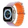 Adecuado para Apple Iwatchs10Se Sports Marine Silicona S11 Bloques de Color Hebilla de Pin de Doble Hebilla Correa de Reloj 9Ultra