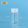 En Stock Botellas Pequeñas de Medicina de 30 ml, Botellas de Plástico para Mascotas de Boca Ancha, Botellas Transparentes de Plástico, Botellas para Cuentas, Botellas Cuadradas Pequeñas para Cápsulas, Botellas de Medicina