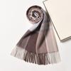 Bufanda Gris Azul 100% Lana de Oveja Australiana para Hombre Invierno Cálida Textura de Alta Calidad Regalo para Novio para Papá