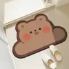 Tapete de banheiro antiderrapante em formato de desenho animado transfronteiriço, tapete de chão absorvente de secagem rápida de entrada de vaso sanitário de terra de diatomáceas fofo