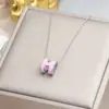 Lele Joyería Letra H Inglesa Transfronteriza Europea y Americana Popular en Tiktok Cadena para Clavícula Multicolores Opcionales Estilo Ins
