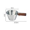 Taza medidora de acero inoxidable 304 para espresso con mango de madera, Taza de extracción, Taza de espresso, Taza de onzas, Jarra de leche, Taza recolectora de líquidos