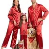 Vendas Diretas de Múltiplos Fabricantes, Exclusivamente para Tamanhos Europeus e Americanos, Conjuntos de Pijama Macios e Elásticos de Cetim para Família