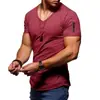 2020 Nuevo Amazon T-shirt casual de manga corta para hombre talla grande moda europea y americana cuello en V suministro directo de fábrica para hombre