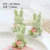 Colgante de Conejo Colorido de Resina Flotada Lindo Accesorios de Joyería Muñeca para Cadena de Teléfono Móvil Bolso DIY Hecho a Mano