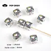 DIY Fofo Desenho Animado Gato e Cachorro Contas Quadradas Bolsa de Contas Pulseira Pendurada Material para Joias Acessórios Colar Chaveiro