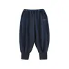 Pantalones Deportivos Casuales Gruesos de Rayas Largas Cálidos con Forro de Felpa, Estilo Nuevo Primavera y Otoño 2026 para Niños Wulibu, Versátiles