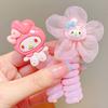 Anillo para el cabello con forma de línea telefónica de dibujos animados para niños, bonito lazo para la cabeza, trenza para niña pequeña, accesorio para el cabello rizado